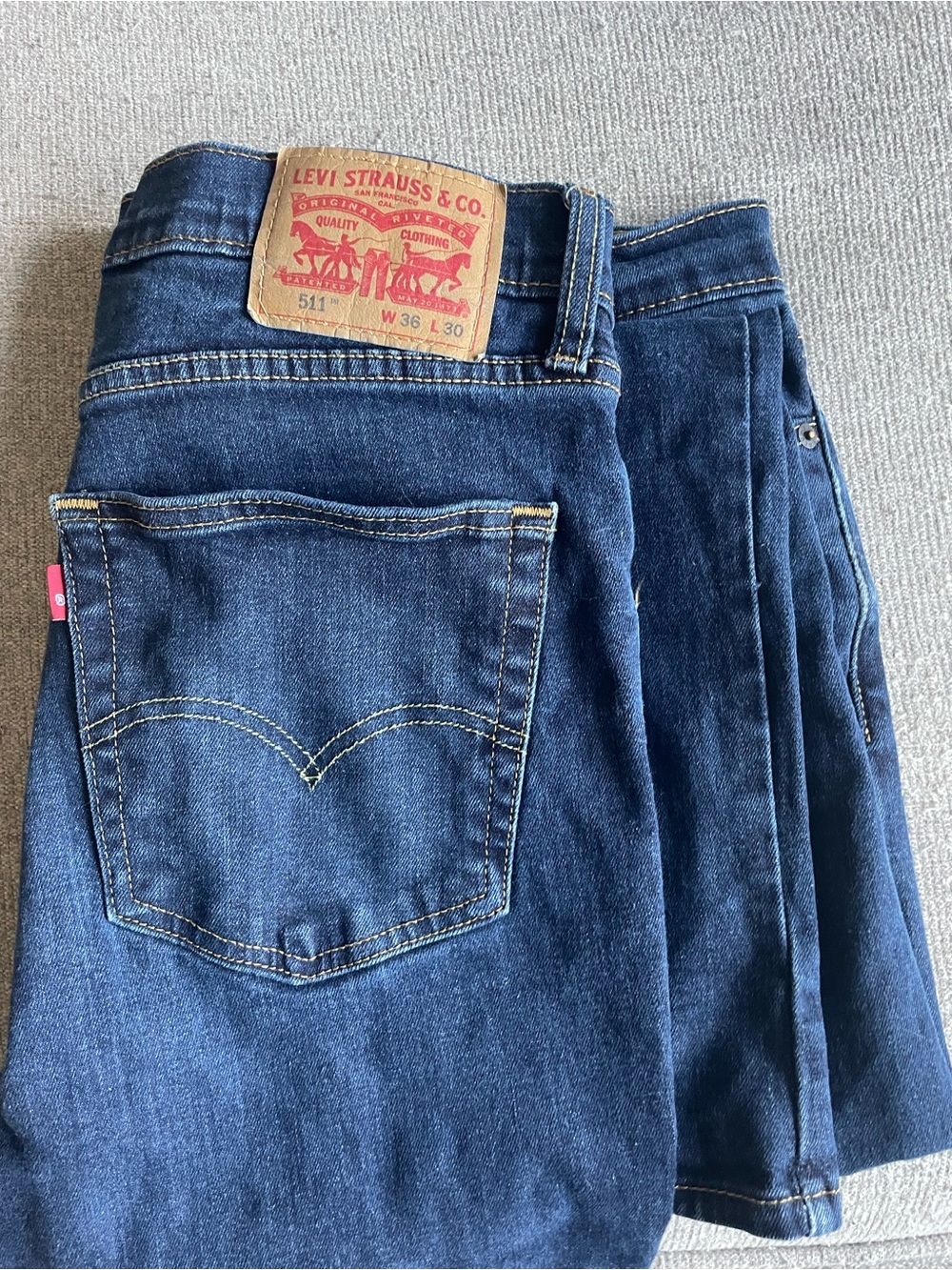 Levi's Men's Slim Jeans - Dark Blue Denim